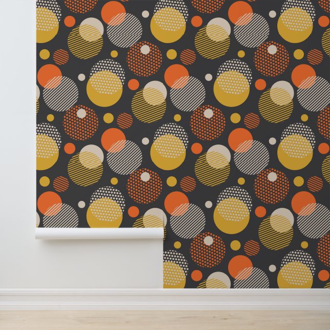 Polka Dot Stripe Pattern Behang (Applicatie)