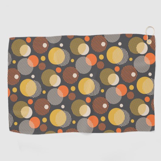 Polka Dot Stripe Pattern Golfhanddoek (Horizontaal)