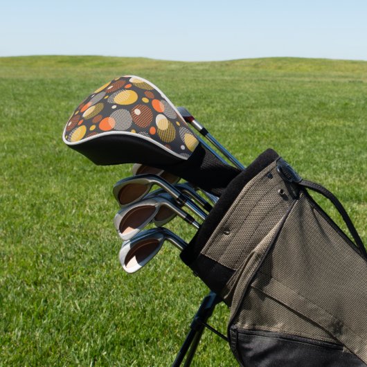 Polka Dot Stripe Pattern Golfheadcover (Insitu)