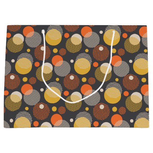 Polka Dot Stripe Pattern Groot Cadeauzakje (Voorkant)