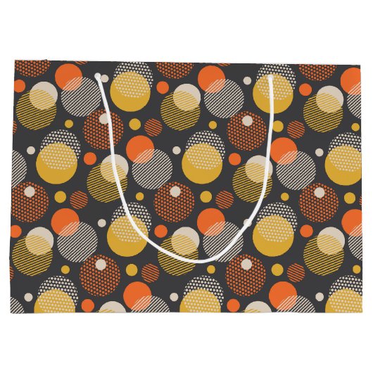 Polka Dot Stripe Pattern Groot Cadeauzakje (Achterkant)