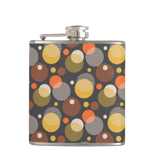 Polka Dot Stripe Pattern Heupfles (Voorkant)