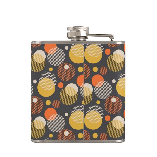 Polka Dot Stripe Pattern Heupfles (Achterkant)