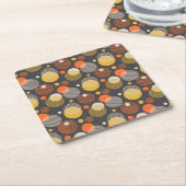 Polka Dot Stripe Pattern Kartonnen Onderzetters (Schuin)