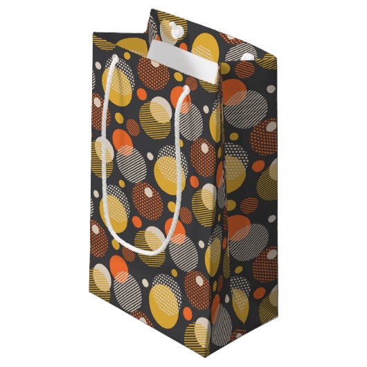Polka Dot Stripe Pattern Klein Cadeauzakje (Voorkant Gekanteld)