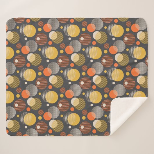 Polka Dot Stripe Pattern Sherpa Deken (Voorkant (horizontaal))