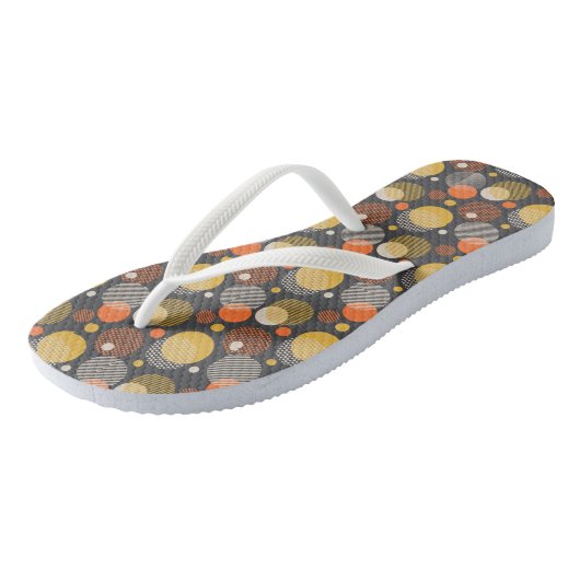 Polka Dot Stripe Pattern Teenslippers (Schuin)