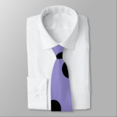 Polka Dot Stropdas (Lavendel & Zwart) (Gebonden)