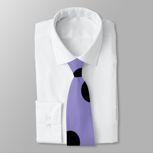 Polka Dot Stropdas (Lavendel & Zwart) (Gebonden)
