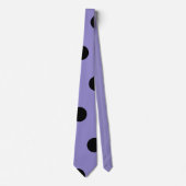 Polka Dot Stropdas (Lavendel & Zwart) (Voorkant)
