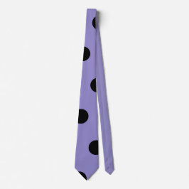 Polka Dot Stropdas (Lavendel & Zwart)