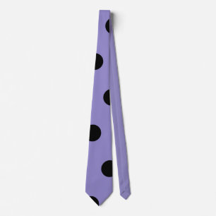 Polka Dot Stropdas (Lavendel & Zwart)