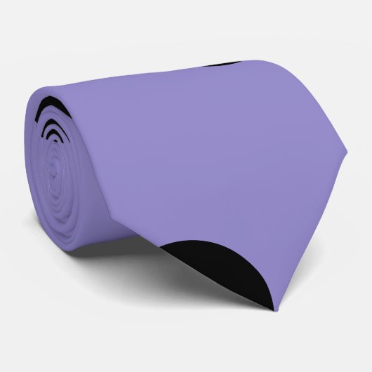 Polka Dot Stropdas (Lavendel & Zwart) (Opgerold)