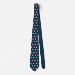 Polka Dot Stropdas (Midnight Blue & Soft Pink)