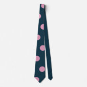Polka Dot Stropdas (Midnight Blue & Soft Pink) (Voorkant)