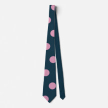 Polka Dot Stropdas (Midnight Blue & Soft Pink)