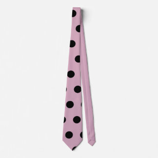 Polka Dot Stropdas (roze en zwart)