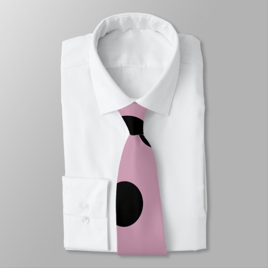 Polka Dot Stropdas (roze en zwart) (Gebonden)