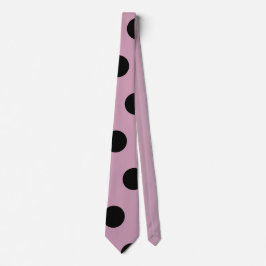 Polka Dot Stropdas (roze en zwart)