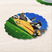 POLKA DOT SUN! KARTONNEN ONDERZETTERS (Gekanteld)