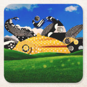 POLKA DOT SUN! KARTONNEN ONDERZETTERS (Voorkant)