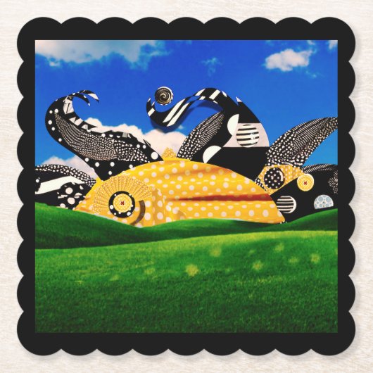 POLKA DOT SUN! KARTONNEN ONDERZETTERS (Voorkant)