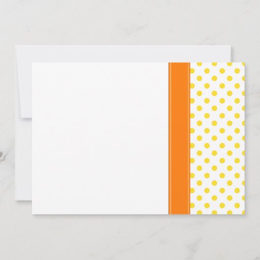 Polka Dot Sunflower Weddenschap Kaart (Achterkant)