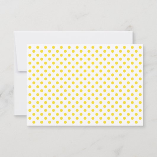 Polka Dot Sunflower Wedding Vrijgezellenfeest Invi Kaart (Achterkant)