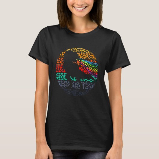 Polka Dot T Rex Dinosaur Rainbow Fire Internationa T-shirt (Voorkant)