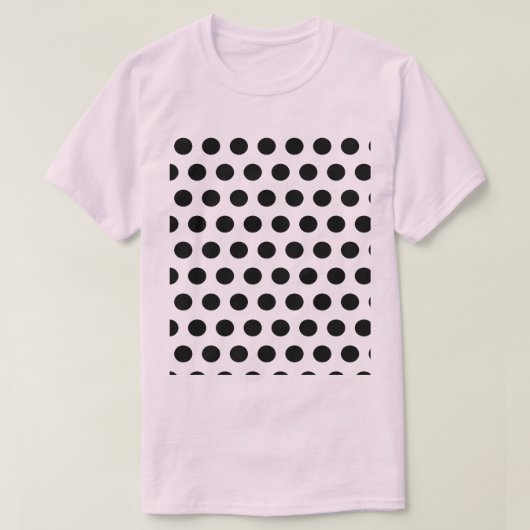 Polka Dot T-Shirt (roze en zwart) (Design voorkant)