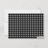 Polka Dot Tattoo Rockabilly Wedding Rsvp Card (Achterkant)
