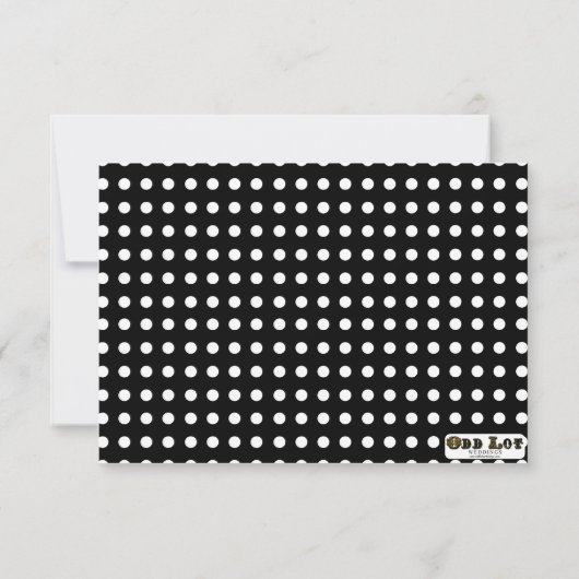 Polka Dot Tattoo Rockabilly Wedding Rsvp Card Kaartje (Achterkant)