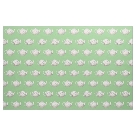 Polka Dot Tea Pot Stof (Fat Quarter)