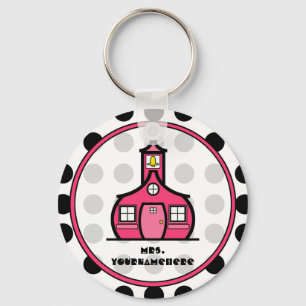Polka Dot Teacher Sleutelhanger
