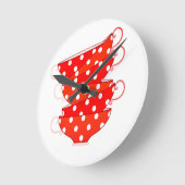  polka dot teacup ronde klok (Hoek)