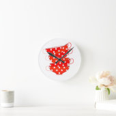  polka dot teacup ronde klok (Huis)