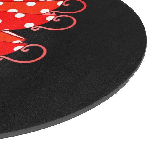  polka dot teacup snijplank (Hoek)