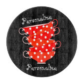  polka dot teacup snijplank (Voorkant)