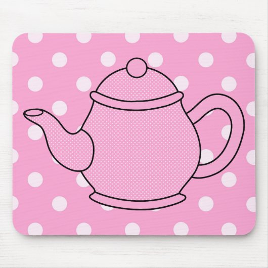 Polka Dot Teapot V4 Muismat (Voorkant)