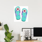 Polka Dot Teenslippers Poster (Thuiskantoor)