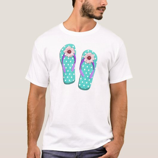 Polka Dot Teenslippers T-shirt (Voorkant)