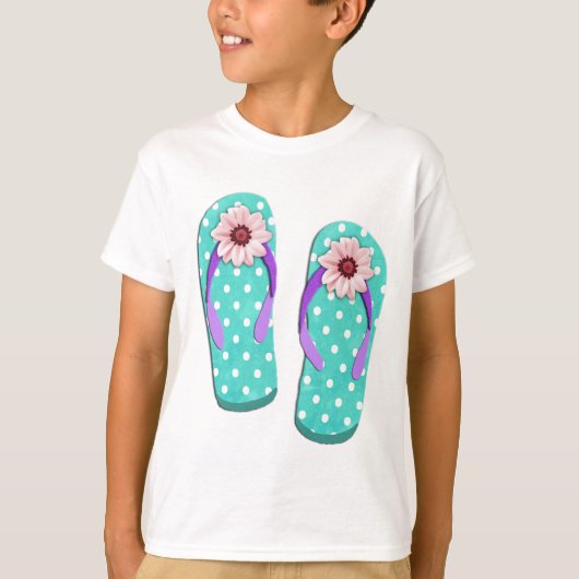 Polka Dot Teenslippers T-shirt (Voorkant)