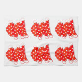  Polka dot theekopje rood wit Theedoek (Horizontaal)