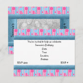 POLKA DOT THEMED BIRTHDAY ARTIJ INVITATIONS KAART (Voorkant / Achterkant)