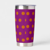 Polka Dot Thermal Tumbler (Deep Magenta & Sinaasap Geïsoleerde Drinkbeker (Links)