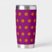 Polka Dot Thermal Tumbler (Deep Magenta & Sinaasap Geïsoleerde Drinkbeker (Achterkant)