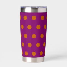 Polka Dot Thermal Tumbler (Deep Magenta & Sinaasap Geïsoleerde Drinkbeker