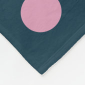 Polka Dot Throw Blanket (Midnight Blue & Soft Pink Fleece Deken (Hoek)