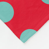 Polka Dot Throw Blanket (Red & Aqua) Fleece Deken (Hoek)