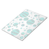 Polka Dot Tiger Black en Blauwgroen afdrukken Notitieblok (Schuin)